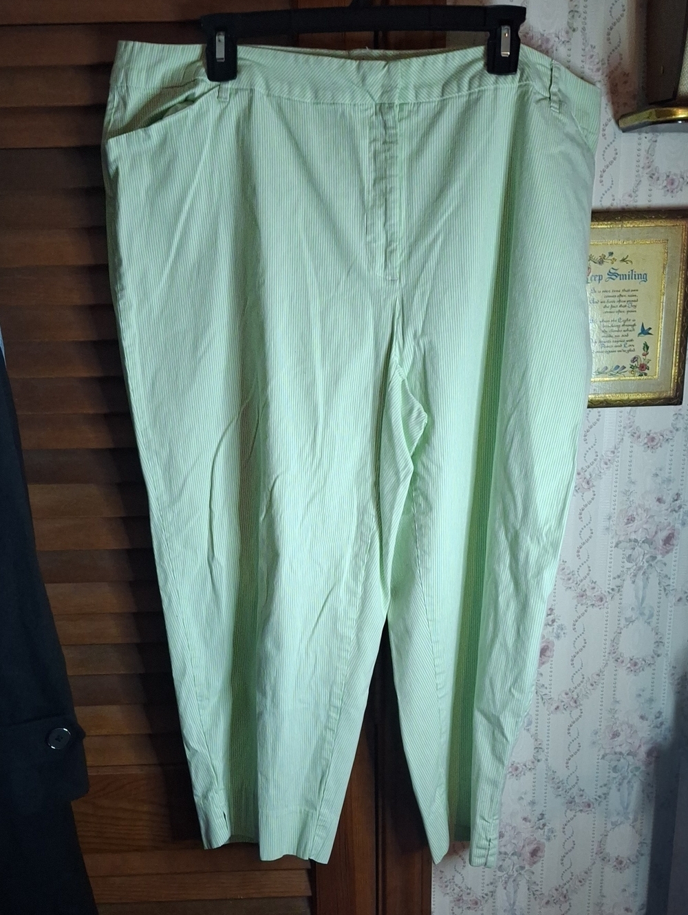 St. John's Bay Light Green Capris 22W Preloved